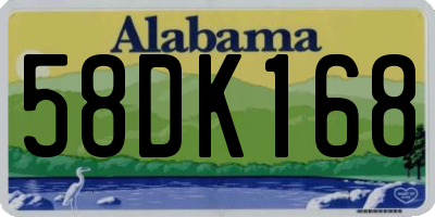 AL license plate 58DK168