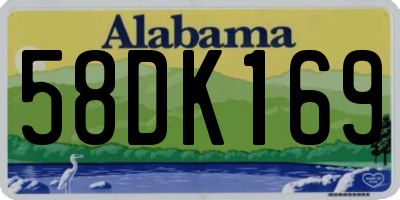 AL license plate 58DK169