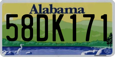 AL license plate 58DK171
