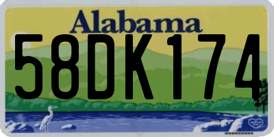 AL license plate 58DK174