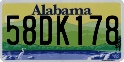 AL license plate 58DK178