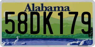 AL license plate 58DK179