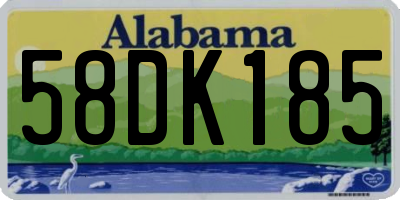 AL license plate 58DK185