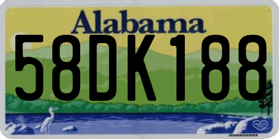 AL license plate 58DK188