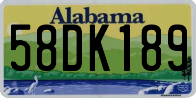 AL license plate 58DK189