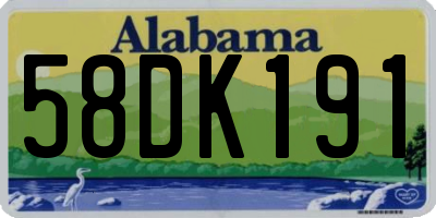 AL license plate 58DK191