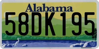 AL license plate 58DK195