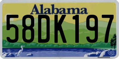 AL license plate 58DK197