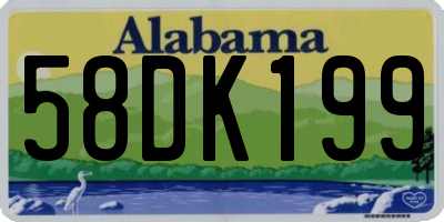 AL license plate 58DK199