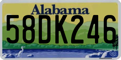 AL license plate 58DK246