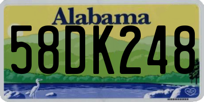 AL license plate 58DK248