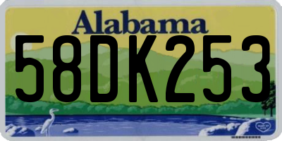 AL license plate 58DK253