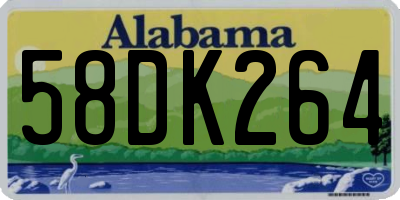 AL license plate 58DK264