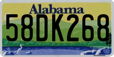 AL license plate 58DK268