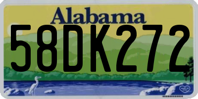 AL license plate 58DK272