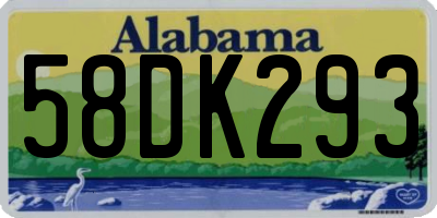 AL license plate 58DK293