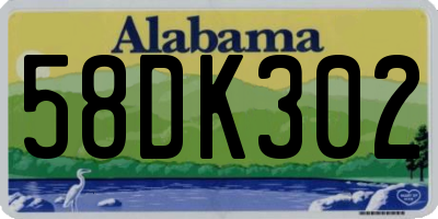 AL license plate 58DK302