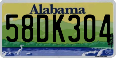 AL license plate 58DK304