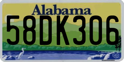 AL license plate 58DK306