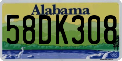 AL license plate 58DK308