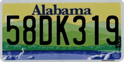 AL license plate 58DK319