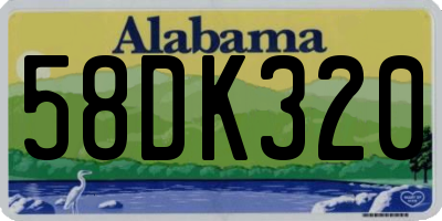 AL license plate 58DK320