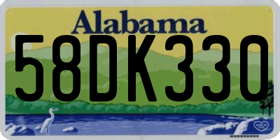AL license plate 58DK330