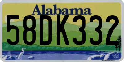 AL license plate 58DK332