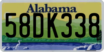 AL license plate 58DK338