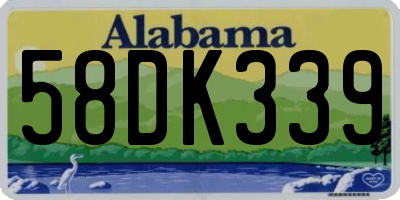 AL license plate 58DK339