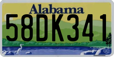 AL license plate 58DK341