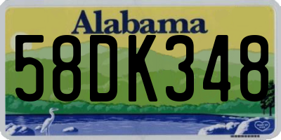 AL license plate 58DK348