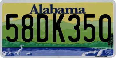 AL license plate 58DK350