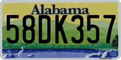 AL license plate 58DK357