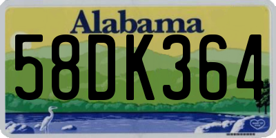 AL license plate 58DK364