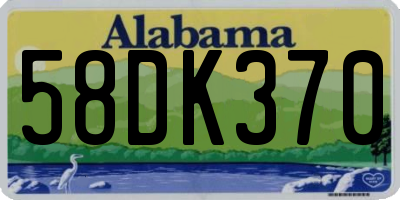AL license plate 58DK370