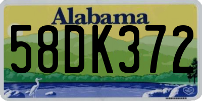 AL license plate 58DK372