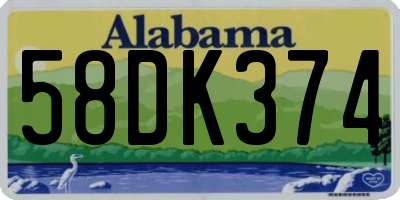 AL license plate 58DK374