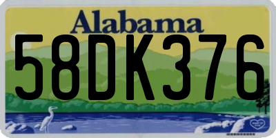 AL license plate 58DK376