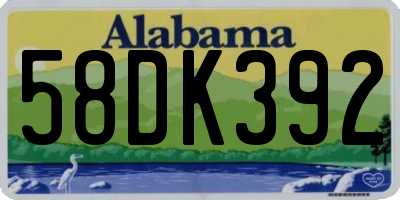 AL license plate 58DK392