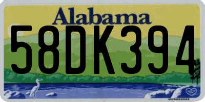 AL license plate 58DK394