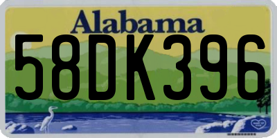 AL license plate 58DK396