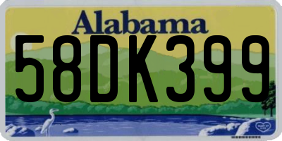 AL license plate 58DK399