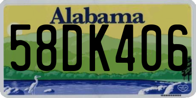 AL license plate 58DK406