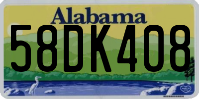 AL license plate 58DK408