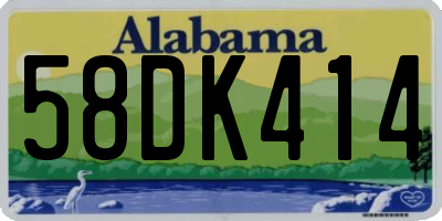 AL license plate 58DK414