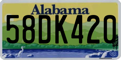 AL license plate 58DK420