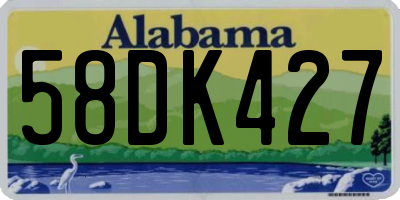 AL license plate 58DK427