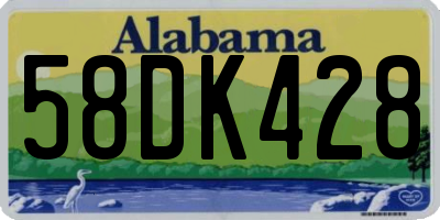 AL license plate 58DK428
