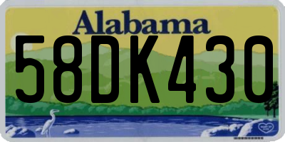 AL license plate 58DK430